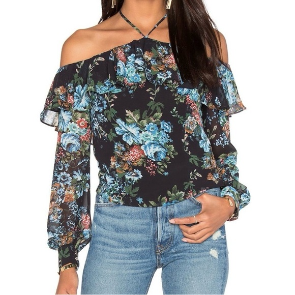 LPA Tops - 💫HP‼️💫 NWOT LPA (Revolve) Whimsical Off-Shoulder Blouse in Antique Floral, Small